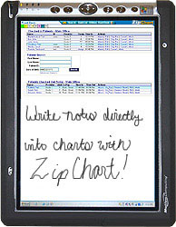With ZipChart EMR you can write directly into ZipChart EMR